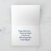 Sonniger Geist-strenge gute Reise Feiertagskarte (Innenseite)