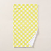 Sonniger gelber Gingham Badhandtuch Set (Handtuch)