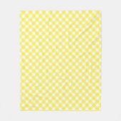 Sonniger gelber Gingham Fleecedecke (Vorderseite)