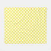 Sonniger gelber Gingham Fleecedecke (Vorderseite (Horizontal))