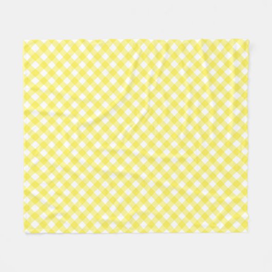 Sonniger gelber Gingham Fleecedecke (Vorderseite (Horizontal))
