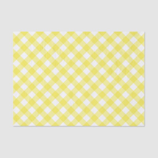 Sonniger gelber Gingham Seidenpapier (Vorderseite)