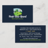 Sonniger Golfplatz, Mini-Golfplatz Werbung Visitenkarte (Vorne/Hinten)