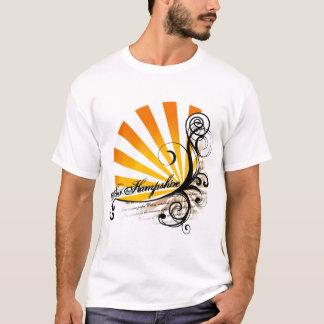 Sonniger grafischer New Hampshire mit BlumenT - T-Shirt
