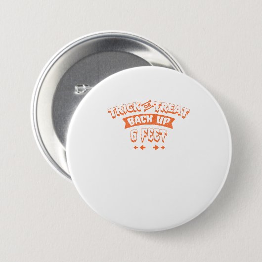 Sonniger Halloween Trick oder Treat Back Up 6 Mete Button (Vorne & Hinten)