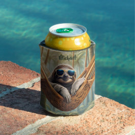 Sonniger Hang mit Sonnenbrille in einer Hängematte Dosenkühler