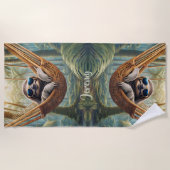 Sonniger Hang mit Sonnenbrille in einer Hängematte Strandtuch (Vorderseite)