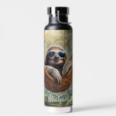 Sonniger Hang mit Sonnenbrille in einer Hängematte Trinkflasche (Links)