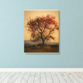 Sonniger Herbstbaum bei Dämmerung Leinwanddruck (Insitu (Holzboden))