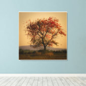 Sonniger Herbstbaum bei Dämmerung Leinwanddruck (Insitu (Holzboden))