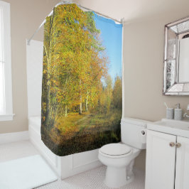 Sonniger Herbstspaziergang - Personalisiert Duschvorhang