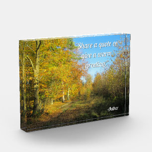 Sonniger Herbstspaziergang - Personalisiert Fotoblock