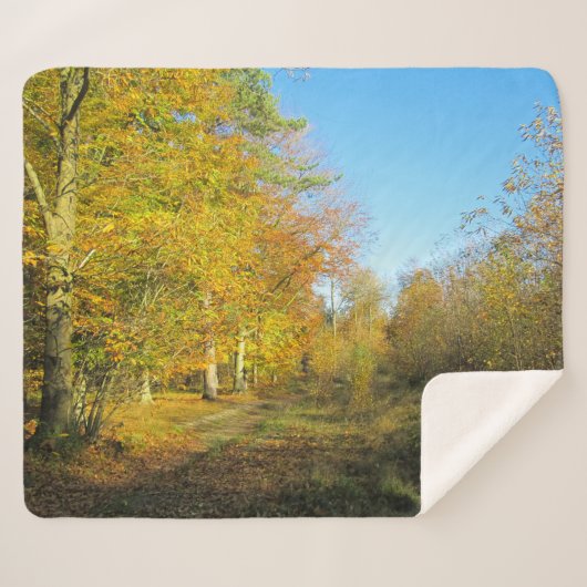 Sonniger Herbstspaziergang - Personalisiert Sherpadecke (Vorderseite (Horizontal))