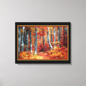 Sonniger Herbstwald Leinwanddruck (Vorderseite)