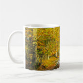Sonniger Herbstwald - Personalisiert Kaffeetasse (Links)