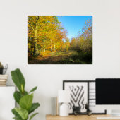 Sonniger Herbstwald - Personalisiert Poster (Heimbüro)