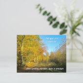 Sonniger Herbstwald - Personalisiert Postkarte (Stehend Vorderseite)
