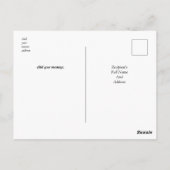 Sonniger Herbstwald - Personalisiert Postkarte (Rückseite)