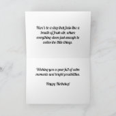 Sonniger Herbstwald - Personalisierte Geburtskarte Karte (Innenseite)