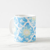 Sonniger Himmel Wolkenmuster Kaffeetasse (Vorderseite Links)