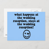 Sonniger Hochzeitsempfang Postkarte (Vorne/Hinten)