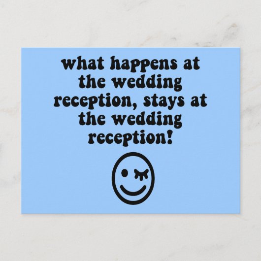 Sonniger Hochzeitsempfang Postkarte (Vorderseite)