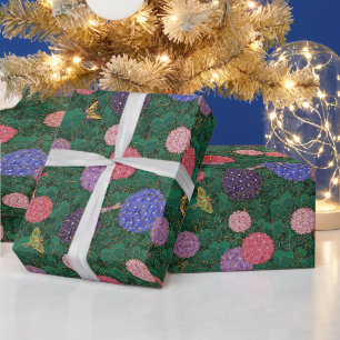 Sonniger Hortensien-Garten Bronze Mittel Geschenkpapier