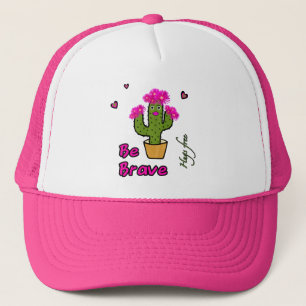 Sonniger Kaktus mit Blume Truckerkappe