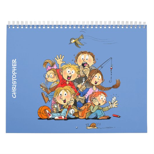 Sonniger Kalender für Kinder - Blaue Kinderkalende (Titelbild)