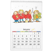 Sonniger Kalender für Kinder Personalisiert blau (Jan 2027)