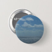 Sonniger karibischer Ozean Button (Vorne & Hinten)