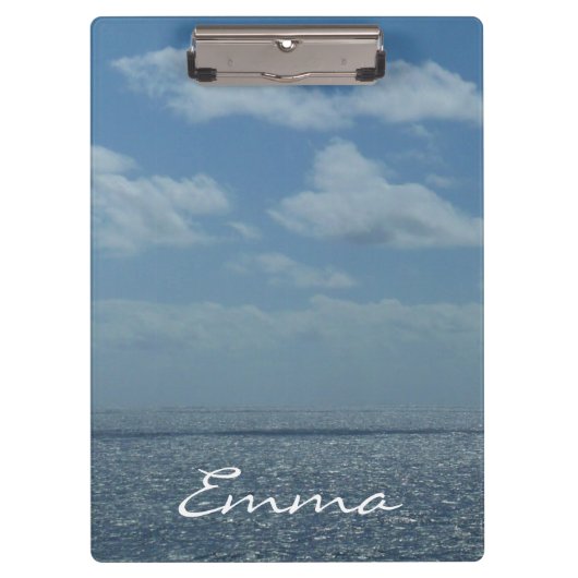 Sonniger karibischer Ozean Klemmbrett (Vorderseite)