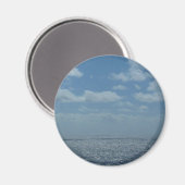 Sonniger karibischer Ozean Magnet (Vorderseite/Rückseite)