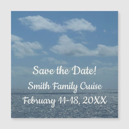 Sonniger karibischer Ozean Magnetkarte (Vorderseite)