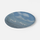 Sonniger karibischer Ozean Pappteller (Schrägansicht)