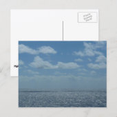Sonniger karibischer Ozean Postkarte (Vorne/Hinten)