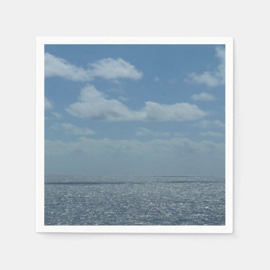 Sonniger karibischer Ozean Serviette (Vorderseite)