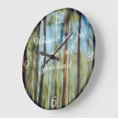 Sonniger Kiefernwald Große Wanduhr (Winkel)