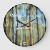 Sonniger Kiefernwald Große Wanduhr (Vorderseite)