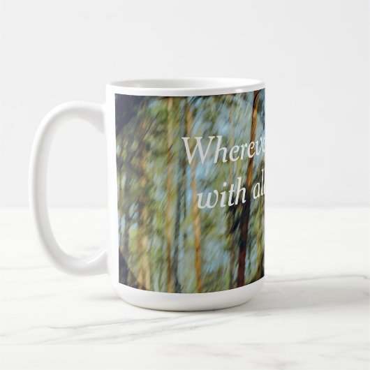 Sonniger Kiefernwald Kaffeetasse (Links)