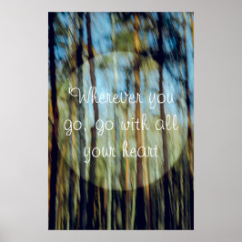 Sonniger Kiefernwald Poster