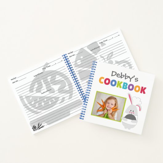 Sonniger Koch Personalisiert Kids Kochbuch (Foto h Notizblock (Innenseite)