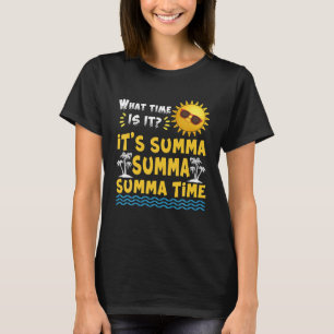 Sonniger letzter Tag der Schule Sommerzeit Palme T T-Shirt