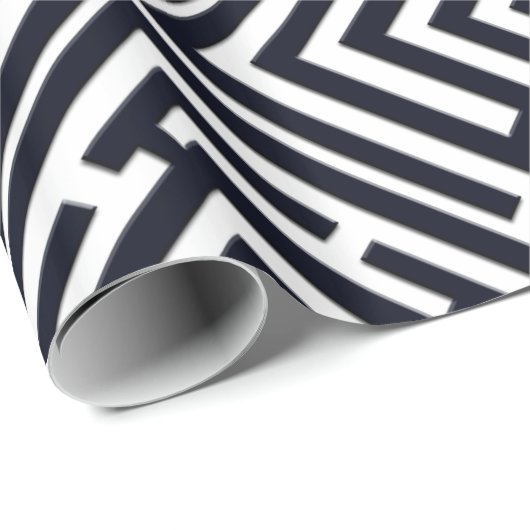 Sonniger Löwenzahn im schwarzen Labyrinth auf Geschenkpapier (Rolleneckpunkt)