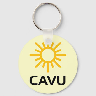 Sonniger Luftfahrt-Jargon CAVU Schlüsselanhänger