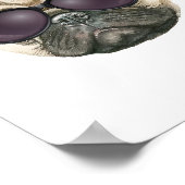 Sonniger Mops, Niedlicher französischer Bulldogge  Poster (Ecke)