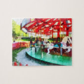 Sonniger Nachmittag am Karussell Puzzle (Horizontal)