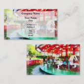 Sonniger Nachmittag am Karussell Visitenkarte (Vorne/Hinten)