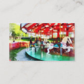 Sonniger Nachmittag am Karussell Visitenkarte (Rückseite)