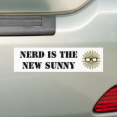 Sonniger Nerd Brille + Ihr Backgr. Ideen Autoaufkleber (Auf Auto)